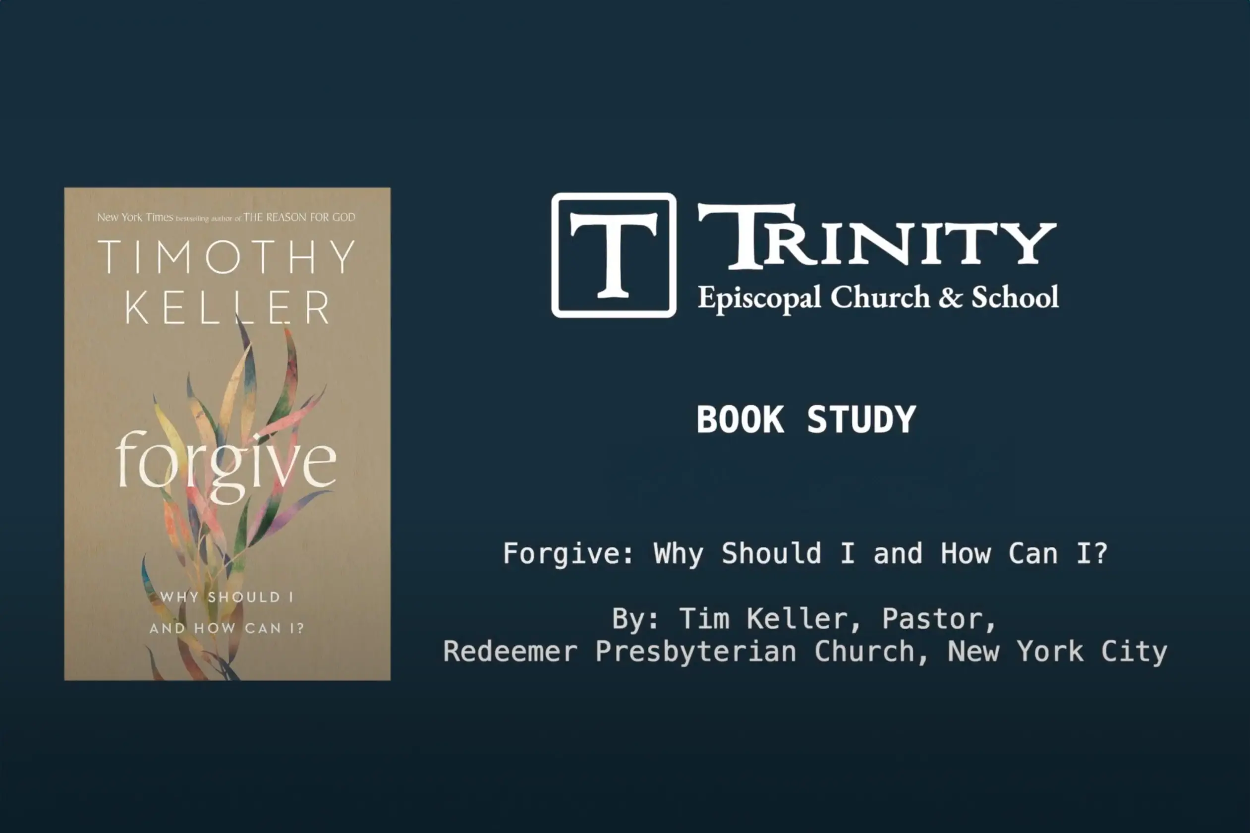 Trinity's Forgiveness Bookstudy