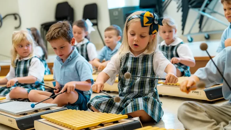 Trinity's Students in Music Class